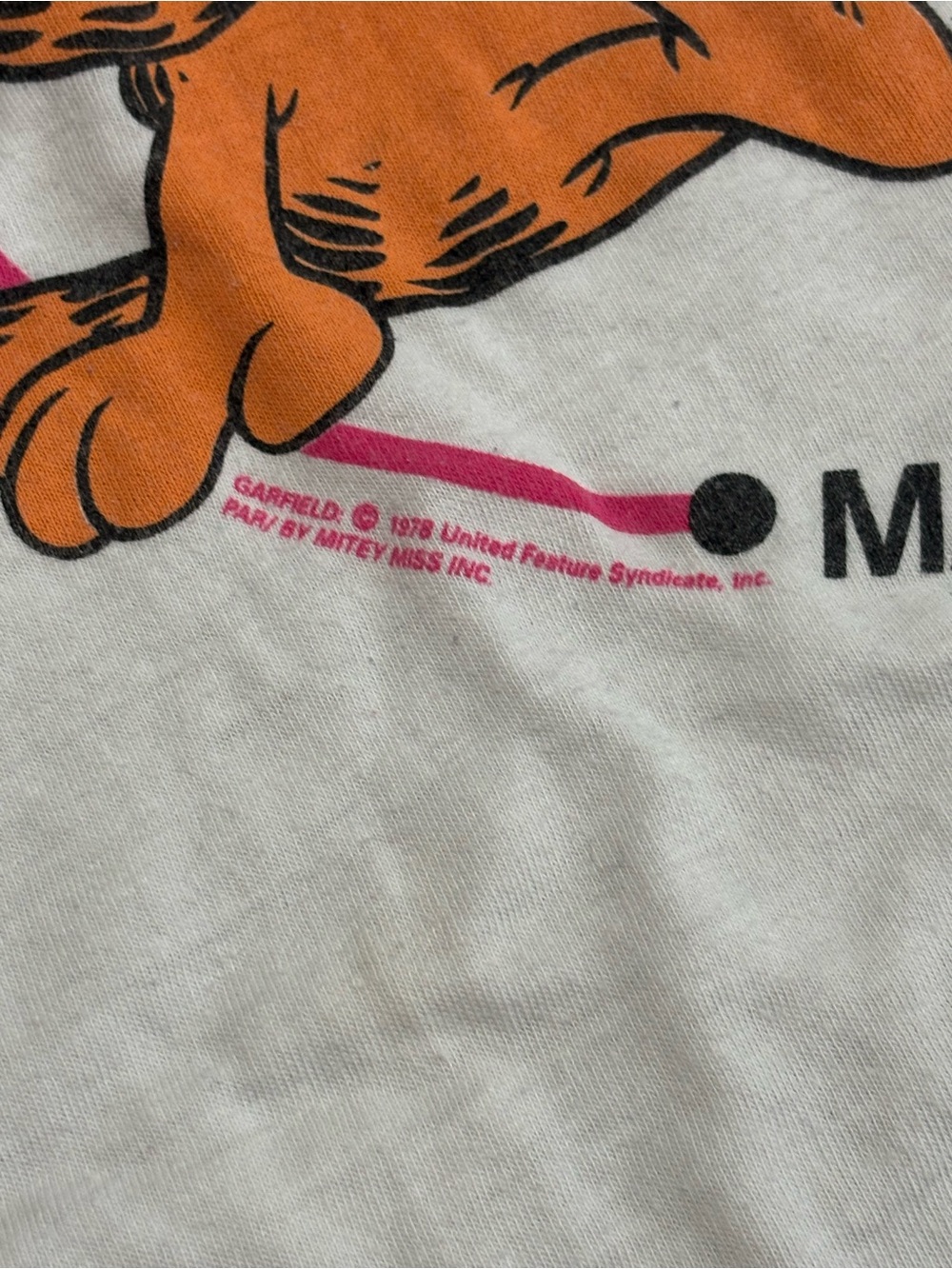 Vintage 70’s Garfield Aries Zodiac Single Stitch Ringer T-Shirt Size Large - Picture 2 of 9